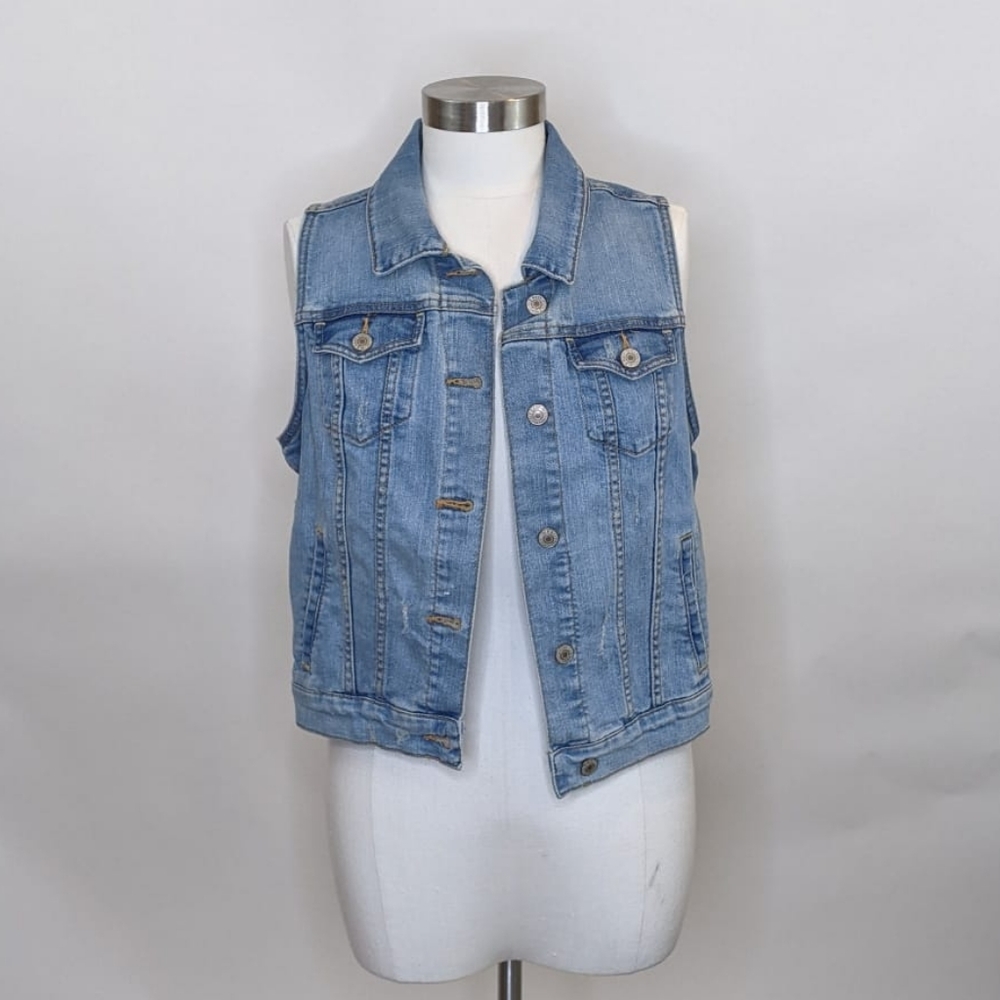 Old Navy Light Blue Denim Vest